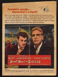 1b596 SWEET SMELL OF SUCCESS WC '57 Burt Lancaster as Hunsecker, Tony Curtis as Falco, different!