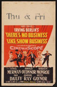1b603 THERE'S NO BUSINESS LIKE SHOW BUSINESS WC '54 Marilyn Monroe & other cast members in line-up!