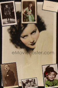 1c011 LOT OF 6 MOVIE STAR POSTCARDS '20s-30s Mary Pickford, Shirley Temple, Greta Garbo, Max Linder