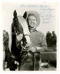 1c313 REX ALLEN signed 8x10 REPRO still '80s wonderful smiling portrait with his horse Koko!