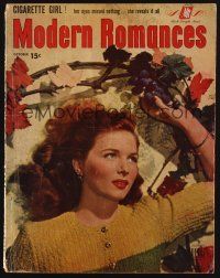 1c090 MODERN ROMANCES magazine October 1946 close up of sexy redhead by Pagano!