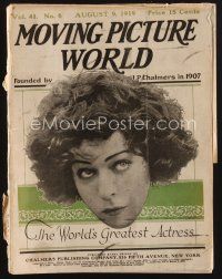 1c060 MOVING PICTURE WORLD exhibitor magazine August 9, 1919 wonderful colorful ads!