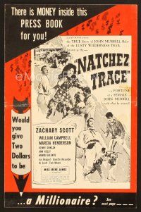 1c236 NATCHEZ TRACE pressbook '59 Zachary Scott as Murrell, Irene James as Lolette