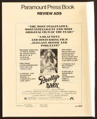 1c242 PRETTY BABY pressbook '78 directed by Louis Malle, young Brooke Shields sitting with doll!