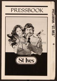 1c254 ST. IVES pressbook '76 art of Charles Bronson & sexy Jacqueline Bisset w/gun!