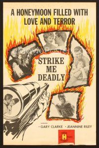 1c257 STRIKE ME DEADLY pressbook '64 Ted V. Mikels, a honeymoon filled with love & terror!