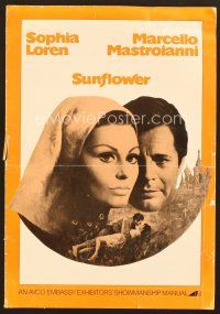 1c259 SUNFLOWER pressbook '70 Vittorio De Sica's I Girasoli, Sophia Loren, Marcello Mastroianni