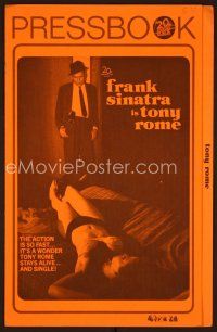 1c268 TONY ROME pressbook '67 detective Frank Sinatra w/gun & sexy near-naked girl on bed!