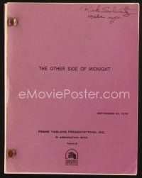 1c156 OTHER SIDE OF MIDNIGHT revised fourth draft script September 20, 1976, screenplay by Raucher!