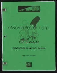 1c168 SIMPSONS TV production script November 01, 2004, screenplay by Daniel Chun!