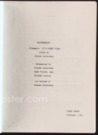 1c160 POLTERGEIST revised first draft script '82 screenplay by Steven Spielberg, Mark Victor & Grais