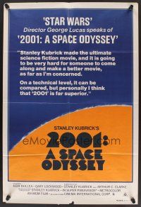 1d202 2001: A SPACE ODYSSEY Aust 1sh R78 George Lucas says it's better than Star Wars!