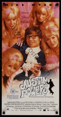 1d250 AUSTIN POWERS: INT'L MAN OF MYSTERY Aust daybill '97 Mike Myers with sexy fembots!