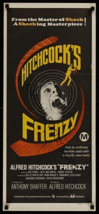 1d320 FRENZY Aust daybill '72 written by Anthony Shaffer, Alfred Hitchcock's shocking masterpiece!