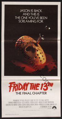 1d321 FRIDAY THE 13th - THE FINAL CHAPTER Aust daybill '84 Part IV, this is Jason's unlucky day!