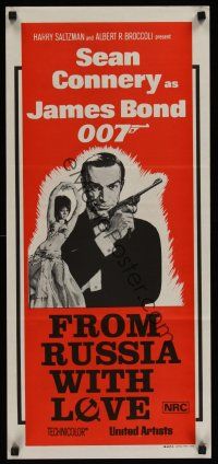 1d324 FROM RUSSIA WITH LOVE Aust daybill R70s Sean Connery is Ian Fleming's James Bond 007!