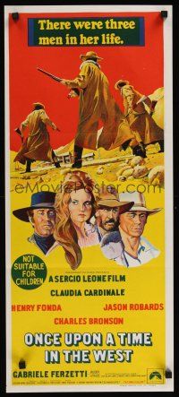 1d417 ONCE UPON A TIME IN THE WEST Aust daybill '68 Leone, Cardinale, Fonda, Bronson & Robards!