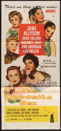 1d423 OPPOSITE SEX Aust daybill '56 Allyson, Joan Collins, Dolores Gray, Ann Sheridan, Ann Miller