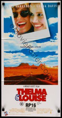 1d494 THELMA & LOUISE Aust daybill '91 Susan Sarandon, Geena Davis, Ridley Scott feminist classic!