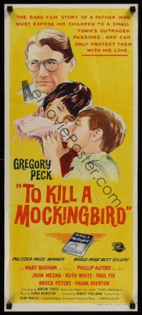 1d512 TO KILL A MOCKINGBIRD Aust daybill '62 Gregory Peck, from Harper Lee's classic novel!