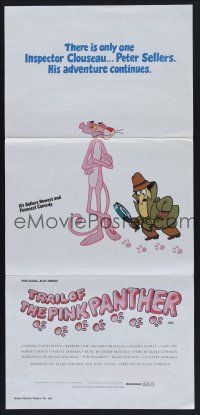 1d514 TRAIL OF THE PINK PANTHER Aust daybill '82 Peter Sellers, Blake Edwards, cool cartoon art!