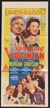 1d523 VANISHING VIRGINIAN Aust daybill '41 Frank Morgan & Kathryn Grayson!