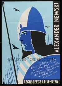 1d007 ALEXANDER NEVSKY East German 23x32 R79 Sergei M. Eisenstein, cool different artwork!