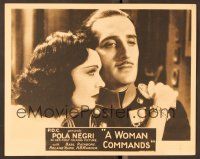 1d545 WOMAN COMMANDS English LC '32 great image of sexy Pola Negri & Basil Rathbone!
