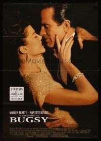 1d060 BUGSY German '91 close-up of Warren Beatty embracing Annette Bening!