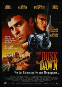 1d097 FROM DUSK TILL DAWN German '96 close image of George Clooney & Quentin Tarantino, vampires!