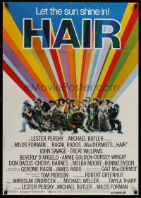 1d108 HAIR German '79 Milos Forman, Treat Williams, musical, let the sun shine in!