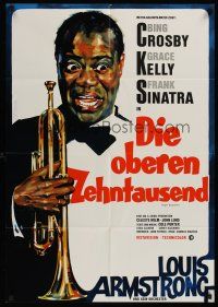 1d110 HIGH SOCIETY German R71 cool different Braun artwork of Louis Armstrong!