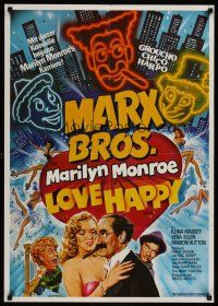 1d134 LOVE HAPPY German '81 different images & art of Marx Brothers & sexy Marilyn Monroe!