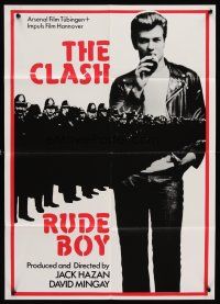 1d018 RUDE BOY German 16x23 '80 completely different image with Ray Gange & police!
