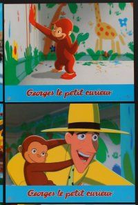 1d699 CURIOUS GEORGE 6 French LCs '06 Will Ferrell & Drew Barrymore, art of cute monkey!