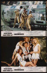1d838 MOONRAKER 8 French LCs '79 Roger Moore as James Bond & sexy space babes!