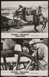 1d914 VERA CRUZ 12 French LCs R67 great images of cowboys Gary Cooper & Burt Lancaster!