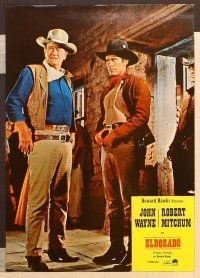 1d577 EL DORADO 12 Spanish LCs '66 John Wayne, Robert Mitchum, Howard Hawks directed!