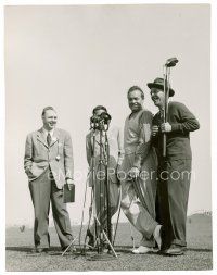 1e548 BOB HOPE/BING CROSBY deluxe 10.5x13.5 still '40s by radio mike on golf course by Bert Parry!