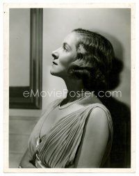 1e615 HELEN HAYES deluxe 10x13 still '20s profile portrait with pearls by Clarence Sinclair Bull!