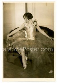 1e670 NANCY CARROLL 8x12 still '20s sitting on couch in cool dress by White Studio!
