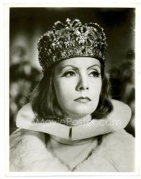 1e685 QUEEN CHRISTINA 11x14 still '33 great close up glamorous Greta Garbo wearing crown!