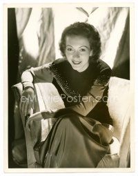 1e640 KAREN MORLEY deluxe 10x13 still '30s seated smiling portrait by Clarence Sinclair Bull!