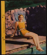 1e106 ANN HARDING Dixie ice cream premium '30s on diving board in swimsuit over pool!