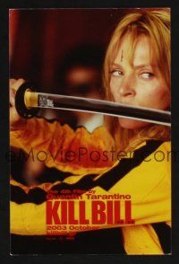 1e071 KILL BILL: VOL. 1 Japanese trade ad '03 Quentin Tarantino, sexy Uma Thurman with katana!