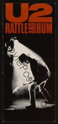 1e011 U2 RATTLE & HUM screening pass '88 Irish rockers Bono & The Edge performing on stage!