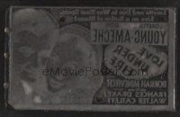 1e037 LOVE UNDER FIRE printing plate '37 romantic close up of Loretta Young & Don Ameche!