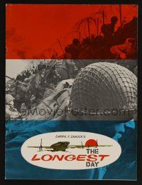 1e058 LONGEST DAY English program '62 Zanuck's World War II D-Day movie with 42 international stars!