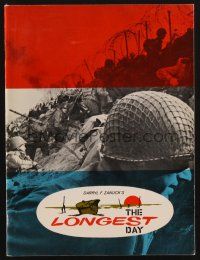 1e177 LONGEST DAY program '62 Zanuck's World War II D-Day movie with 42 international stars!