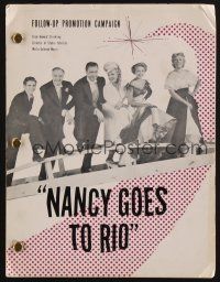 1e047 NANCY GOES TO RIO follow-up promo book '50 Jane Powell, Ann Sothern, Carmen Miranda!